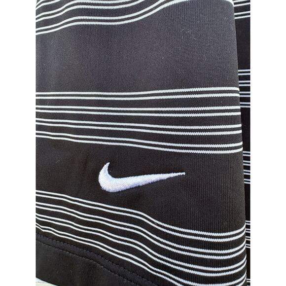 Nike Golf Polo Shirt Dri-Fit Mens XL Black Striped Performance Athletic - Picture 3 of 4